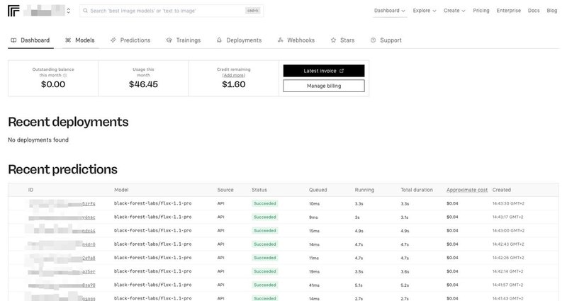 Replicate оказывается тоже кушает прилично, по сути я уже две недели генерирую…